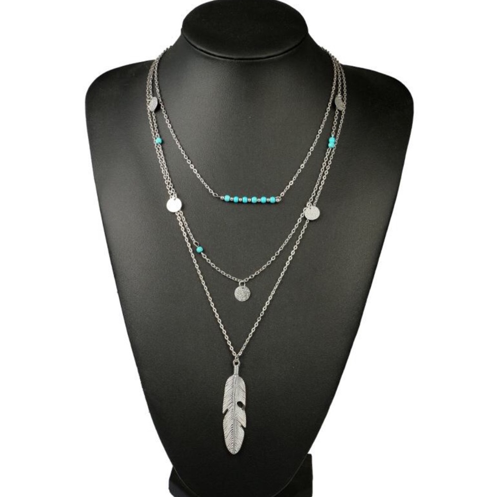 🌞SUMMER SALE🌞 Silver multilayer boho necklace